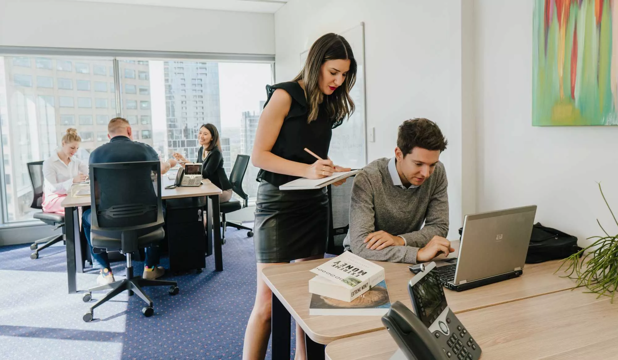 155 North Wacker, Chicago, serviced office where clients enjoy a fully furnished space with IT support and receptionist services.