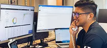 Virtual office client at 17 State Street, New York, working seamlessly from any location.